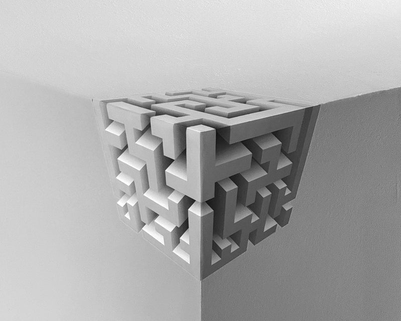 3D Optical Illusion Wall Corner Sticker