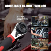 Thumbnail for 6-22mm Universal Adjustable Ratchet Wrench