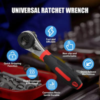 Thumbnail for 6-22mm Universal Adjustable Ratchet Wrench