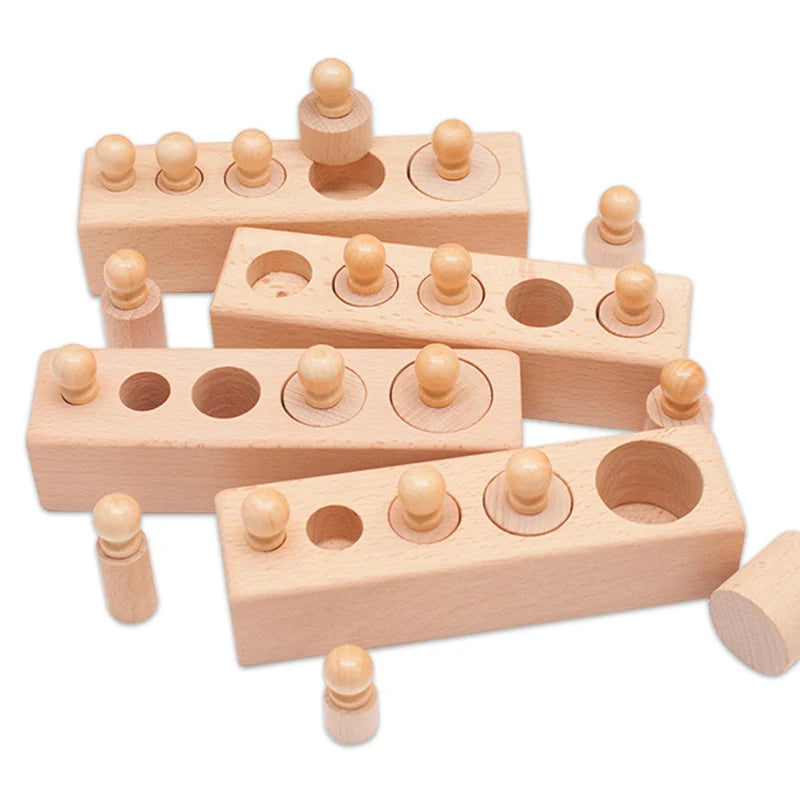 Montessori Knobbed Cylinder Blocks