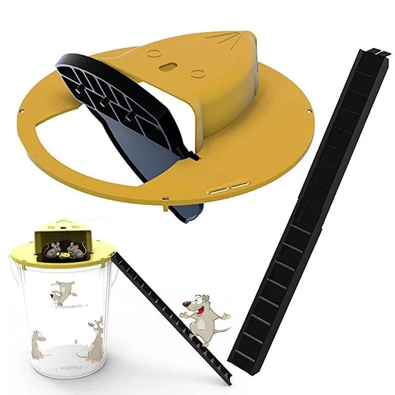 Flip and Slide Bucket Mouse Trap