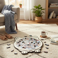 Thumbnail for Cozy Cat Crowd Wooden Jigsaw Puzzle