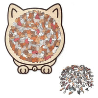 Thumbnail for Cozy Cat Crowd Wooden Jigsaw Puzzle