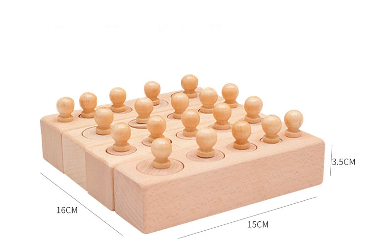 Montessori Knobbed Cylinder Blocks