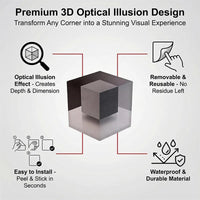 Thumbnail for 3D Optical Illusion Wall Corner Sticker