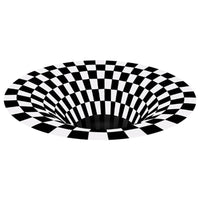 Thumbnail for 3D Carpet Round Floormat Black White