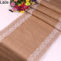 Thumbnail for New Vintage White Lace Jute Table Runner