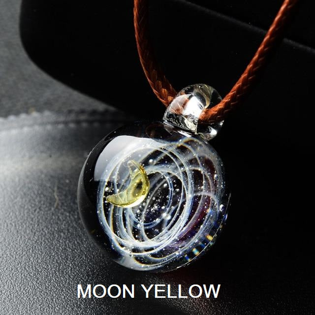 Cosmic Handmade Galaxy Glass Pendant (21 Designs)