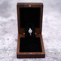 Thumbnail for Rotating Wooden Slim Ring Box