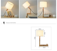 Thumbnail for Robot Shape Wooden Table Lamp
