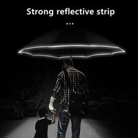 Thumbnail for Reflective Stripe Reverse Led Light Automatic Umbrella