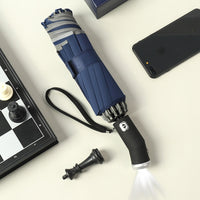 Thumbnail for Reflective Stripe Reverse Led Light Automatic Umbrella