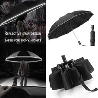 Thumbnail for Reflective Stripe Reverse Led Light Automatic Umbrella