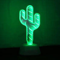 Thumbnail for 3D Cactus LED Infinity Lamp