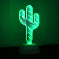 Thumbnail for 3D Cactus LED Infinity Lamp