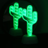 Thumbnail for 3D Cactus LED Infinity Lamp