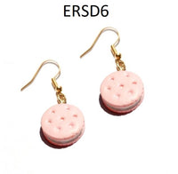 Thumbnail for Handmade Resin Cookies Macaron Cake Food Donuts Drop Earring For Women