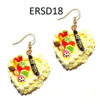 Thumbnail for Handmade Resin Cookies Macaron Cake Food Donuts Drop Earring For Women
