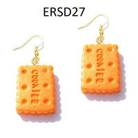 Thumbnail for Handmade Resin Cookies Macaron Cake Food Donuts Drop Earring For Women