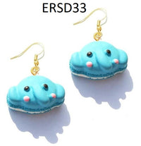 Thumbnail for Handmade Resin Cookies Macaron Cake Food Donuts Drop Earring For Women