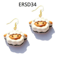 Thumbnail for Handmade Resin Cookies Macaron Cake Food Donuts Drop Earring For Women