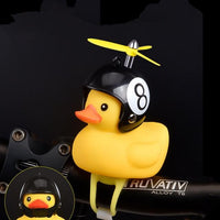 Thumbnail for Silica Little Duck Shape Bicycle or Car Duck Bell Yellow Rotary Paddle Helmet