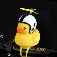Thumbnail for Silica Little Duck Shape Bicycle or Car Duck Bell Yellow Rotary Paddle Helmet