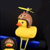 Thumbnail for Silica Little Duck Shape Bicycle or Car Duck Bell Yellow Rotary Paddle Helmet