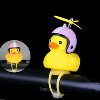 Thumbnail for Silica Little Duck Shape Bicycle or Car Duck Bell Yellow Rotary Paddle Helmet