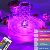 Thumbnail for Crystal Rose Diamond Lamp