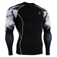Thumbnail for Mens Long Sleeves Compression Shirts Tight Skin Sides 3D Prints
