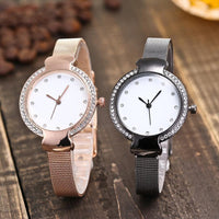 Thumbnail for Stainless Steel Band Marble Hours Watch For Women's