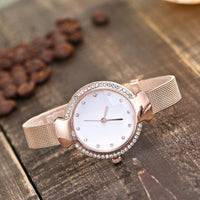 Thumbnail for Stainless Steel Band Marble Hours Watch For Women's