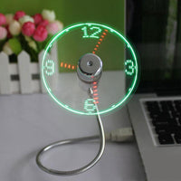 Thumbnail for Adjustable USB LED Fan Desktop Clock