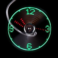 Thumbnail for Adjustable USB LED Fan Desktop Clock