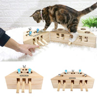 Thumbnail for 3/5-Hole Wooden Imitation Mole Mouse Playing Cat Game