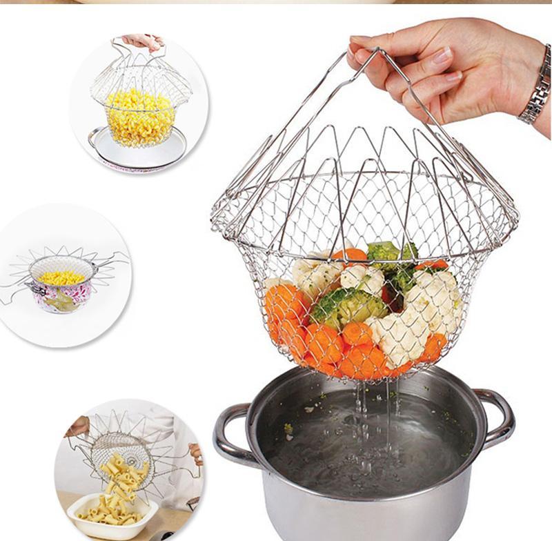 Stainless Steel Flexible Kitchen Basket