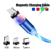 Thumbnail for Magnetic Absorption LED Flowing Light Fast Charging Cable