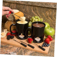 Thumbnail for Set of 2 Fondue Mugs With 8 Votives, 4 Forks