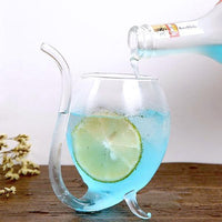 Thumbnail for 2Pcs Wine Glass Built-in Straw
