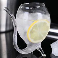 Thumbnail for 2Pcs Wine Glass Built-in Straw