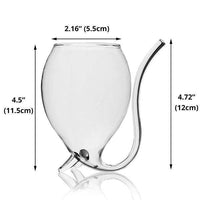 Thumbnail for 2Pcs Wine Glass Built-in Straw