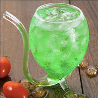 Thumbnail for 2Pcs Wine Glass Built-in Straw