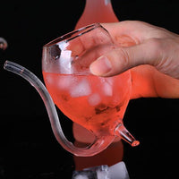 Thumbnail for 2Pcs Wine Glass Built-in Straw