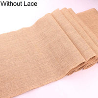 Thumbnail for New Vintage White Lace Jute Table Runner